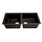 Alfi Brand Chocolate 34" Undermount Dbl Bowl Granite Composite Kitchen Sink AB3420UM-C - alternate 4